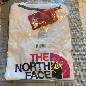 North Face V-neck tee, white XXL